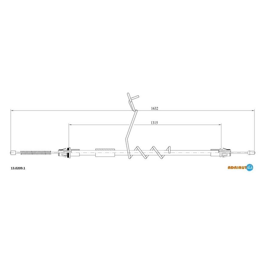 Тросик стояночного тормоза Adriauto