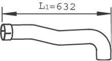 Труба выхлопного газа 47256 DINEX