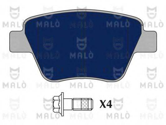 Комплект тормозных колодок, дисковый тормоз 1051082 MALO