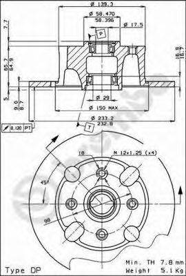 Тормозной диск BS 7086 BRECO