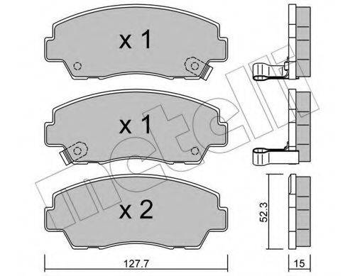 Комплект тормозных колодок, дисковый тормоз 22-0283-0 METELLI