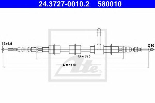 Трос, стояночная тормозная система AR02140 CEF