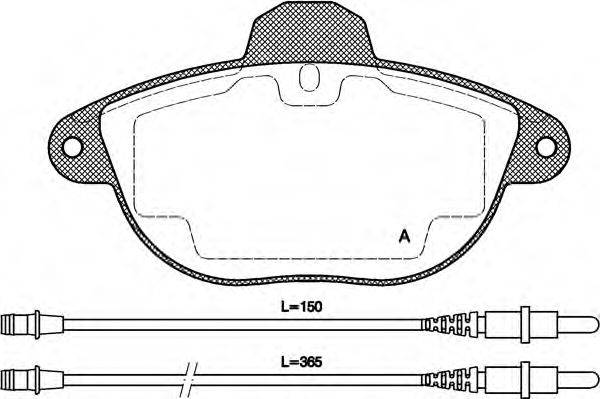 Комплект тормозных колодок, дисковый тормоз BPA0608.04 OPEN PARTS