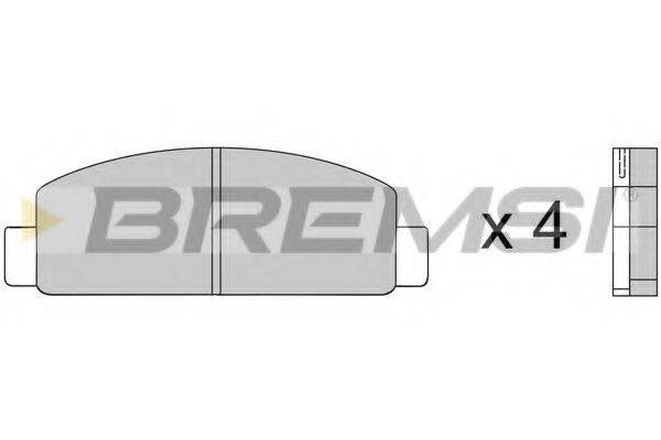 Комплект тормозных колодок, дисковый тормоз BP2218 BREMSI