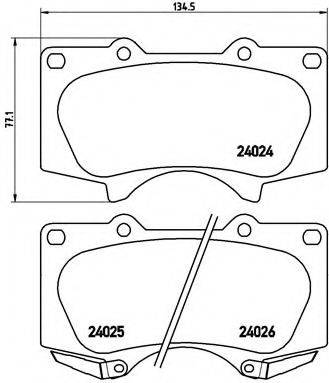 Комплект тормозных колодок, дисковый тормоз P 83 066 BREMBO