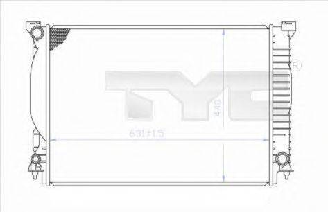 Радиатор, охлаждение двигателя 702-0013 TYC