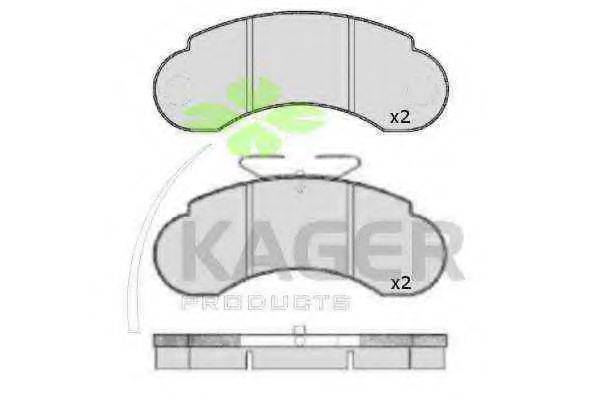 Комплект тормозных колодок 35-0114 KAGER