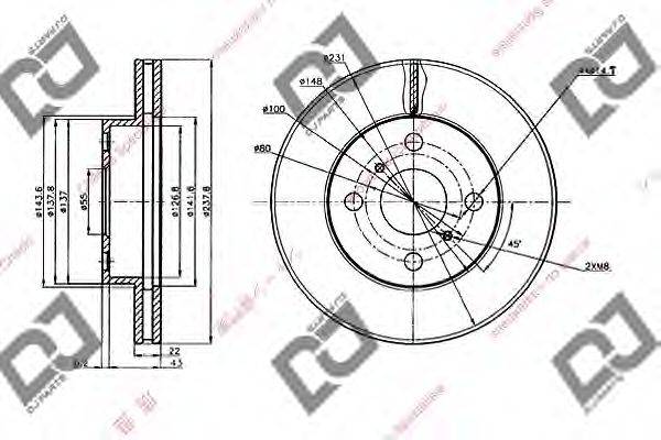 Тормозной диск BD2031 DJ PARTS