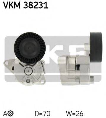 Натяжной ролик, поликлиновой  ремень VKM 38231 SKF