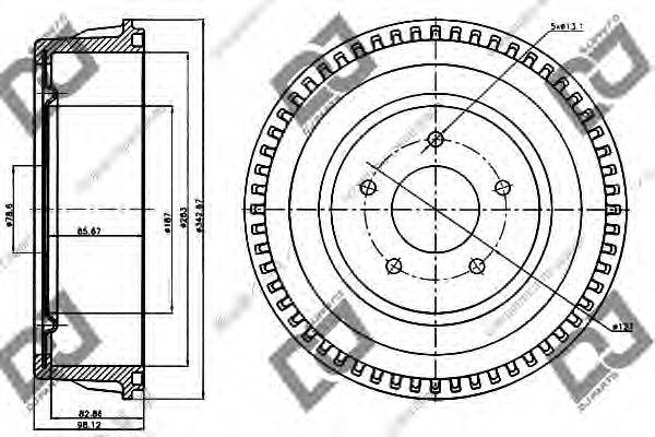 Тормозный барабан BR1006 DJ PARTS