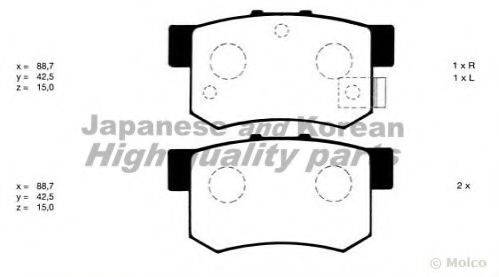 Комплект тормозных колодок, дисковый тормоз H026-20 ASHUKI
