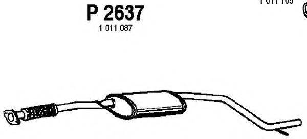 Средний глушитель выхлопных газов P2637 FENNO