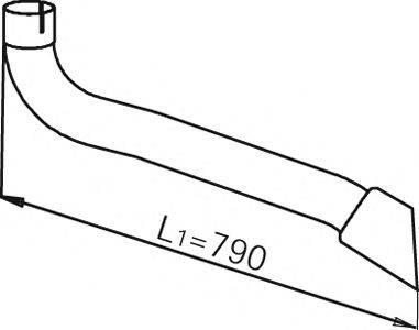 Труба выхлопного газа 54299 DINEX