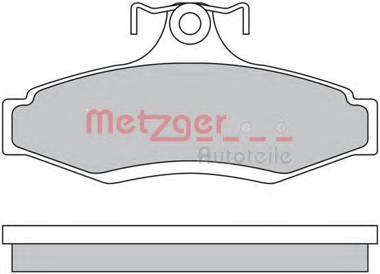 Комплект тормозных колодок, дисковый тормоз 1170581 METZGER
