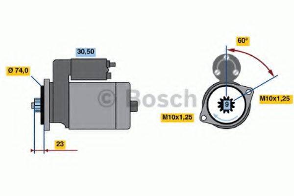 Стартер 0 986 014 511 BOSCH