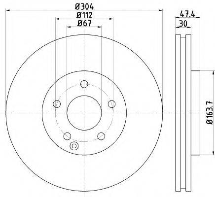 Тормозной диск 8DD 355 113-301 HELLA PAGID