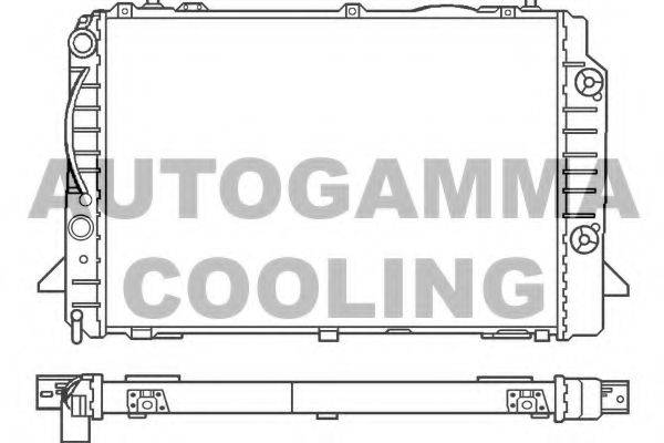 Радиатор, охлаждение двигателя 100053 AUTOGAMMA