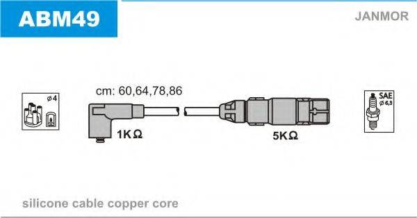 Комплект проводов зажигания ABM49 JANMOR