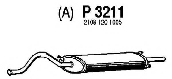 Глушитель выхлопных газов конечный P3211 FENNO