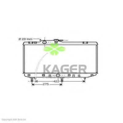 Радиатор, охлаждение двигателя 31-1109 KAGER