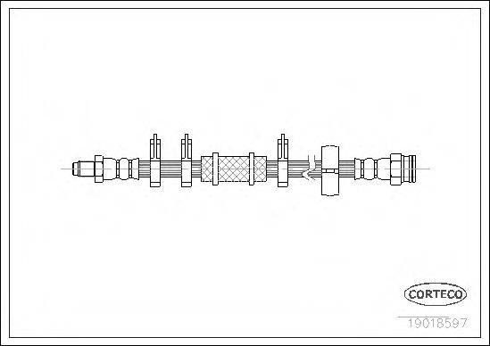 Тормозной шланг 19018597 CORTECO