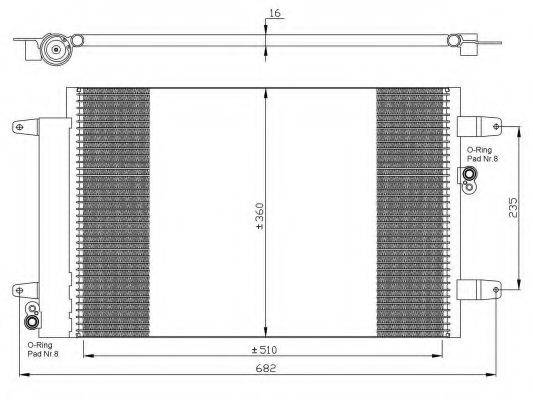 Конденсатор, кондиционер 35403 NRF