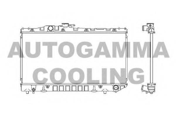 Радиатор, охлаждение двигателя 101011 AUTOGAMMA