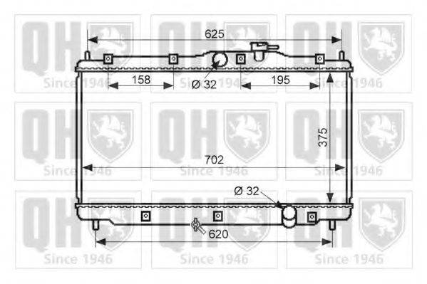 Радиатор, охлаждение двигателя QER1935 QUINTON HAZELL