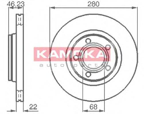 Тормозной диск 1032006 KAMOKA