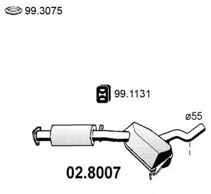 Средний / конечный глушитель ОГ 02.8007 ASSO