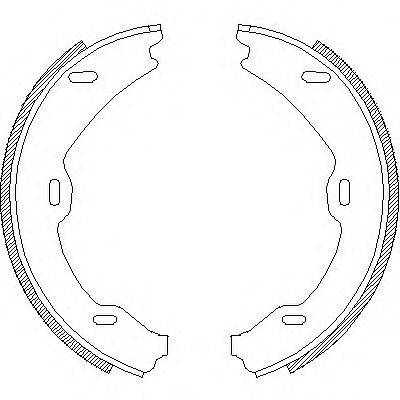 Комплект тормозных колодок, стояночная тормозная система