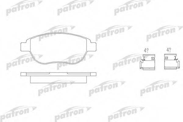 Комплект тормозных колодок, дисковый тормоз PBP1476 PATRON