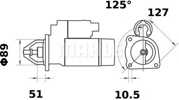 Стартер MS 174 MAHLE ORIGINAL