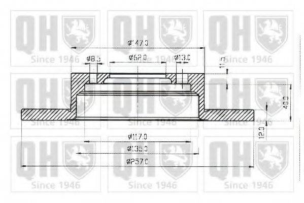 Тормозной диск BDC3193 QUINTON HAZELL