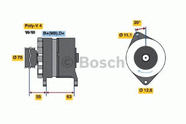 Генератор 0 986 036 780 BOSCH