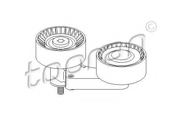 Натяжной ролик, поликлиновой  ремень 500 255 TOPRAN