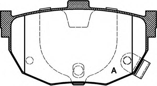 Комплект тормозных колодок, дисковый тормоз BPA0294.22 OPEN PARTS