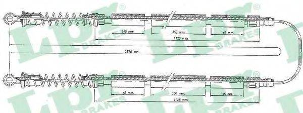 Трос, стояночная тормозная система C0203B LPR