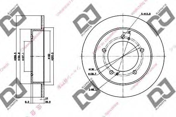 Тормозной диск BD1265 DJ PARTS