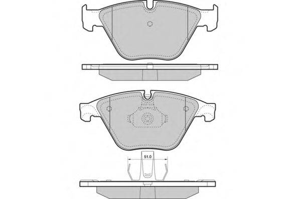 Комплект тормозных колодок, дисковый тормоз 12-1452 E.T.F.
