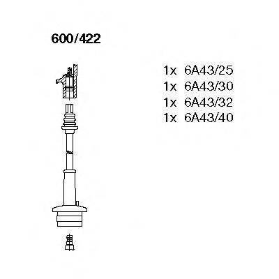 Комплект проводов зажигания 600/422 BREMI