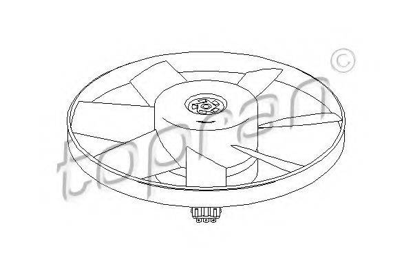 Вентилятор, охлаждение двигателя 107 716 TOPRAN