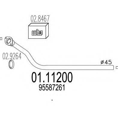 Труба выхлопного газа 01.11200 MTS