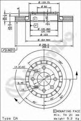 Тормозной диск 09.5148.24 BREMBO