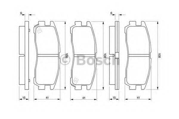 Комплект тормозных колодок, дисковый тормоз 0 986 424 467 BOSCH