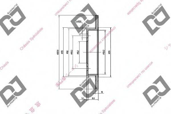 Тормозной диск BD1356 DJ PARTS