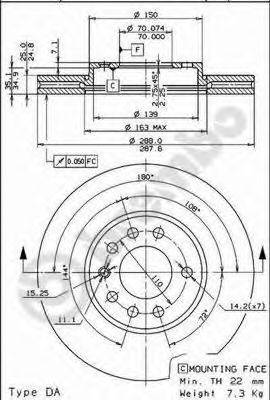 Тормозной диск BS 8350 BRECO