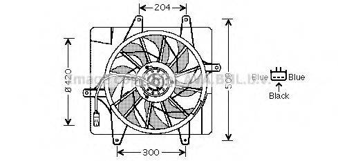 Вентилятор, охлаждение двигателя CR7507 AVA QUALITY COOLING