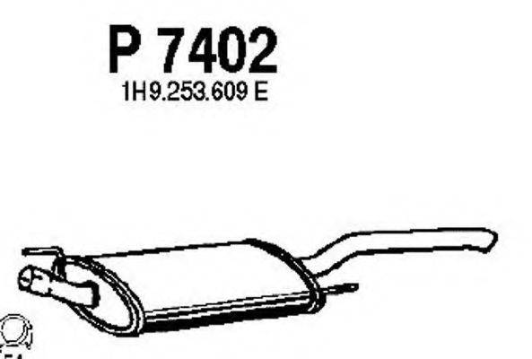 Глушитель выхлопных газов конечный P7402 FENNO