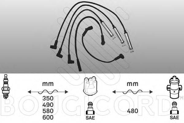 Комплект проводов зажигания 4126 BOUGICORD